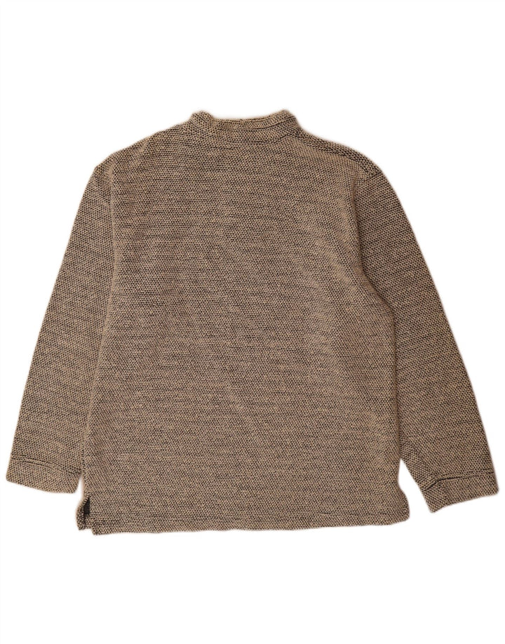 Weird Fish Herren-Sweatshirt mit Reißverschluss am Hals, groß, aus grauer Baumwolle
