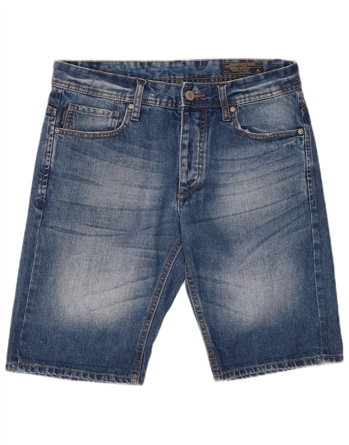 Jack & Jones Herren-Jeansshorts, mittelgroß, W32, blaue Baumwolle