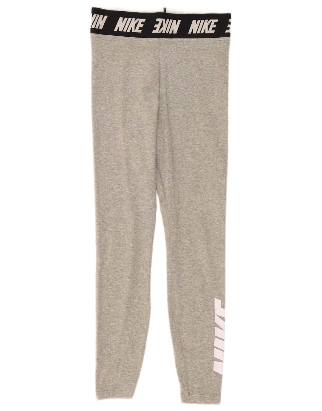 Nike Womens Graphic Leggings UK 8 Small Graue Colourblock-Baumwolle