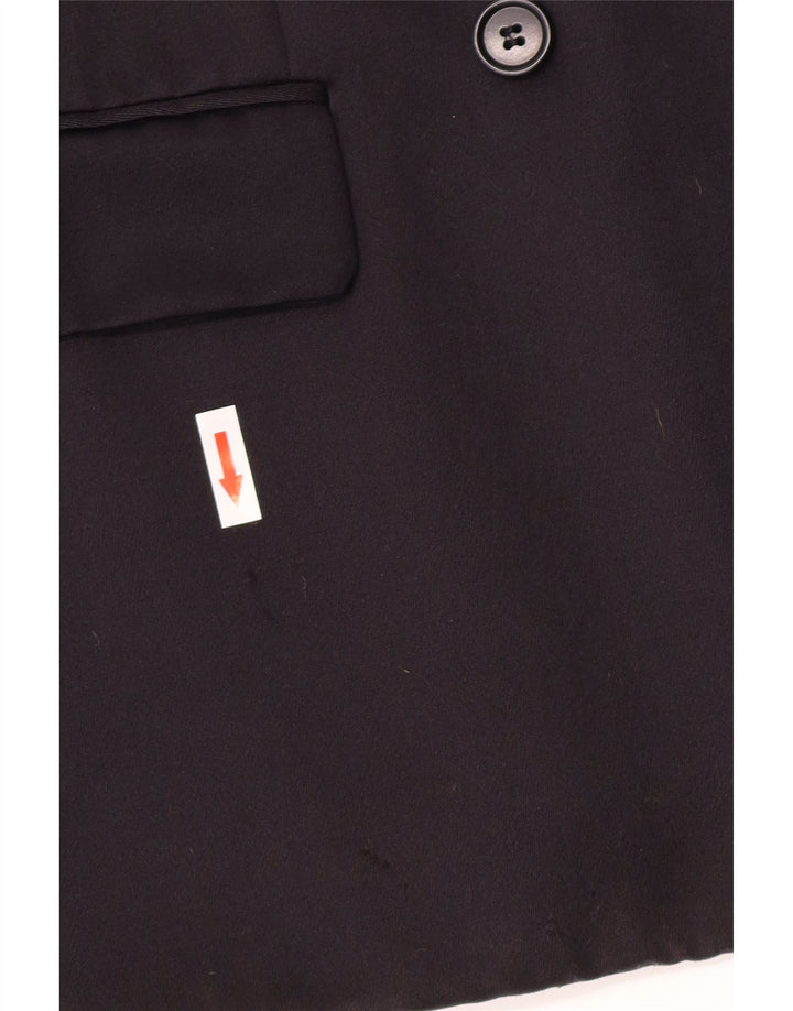 Hugo Boss Herren-Zweireiher-Blazerjacke, EU 48, mittleres Marineblau