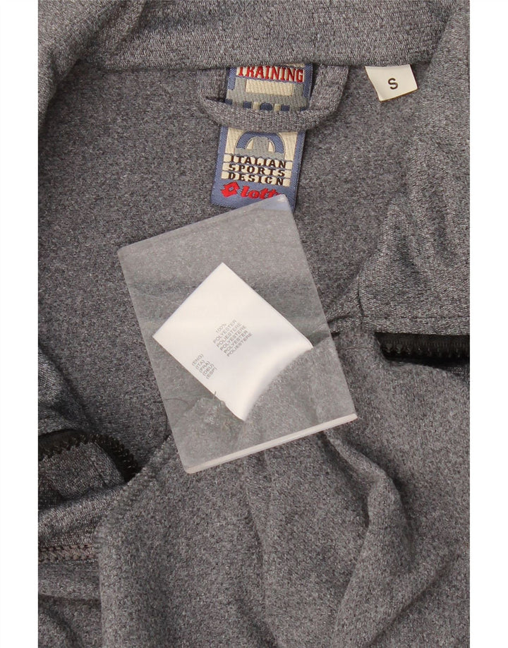 LOTTO Herren-Trainingsanzugoberteil mit Grafik, Größe S, grau geflecktes Polyester