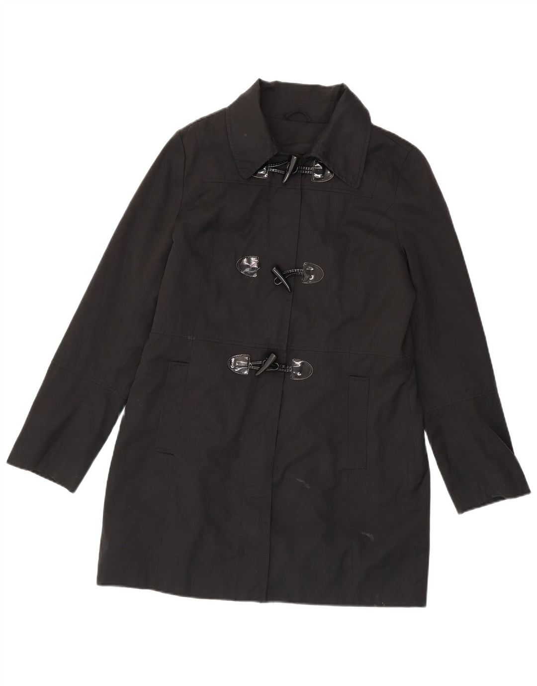 Nautica Damen Dufflecoat UK 14 Mittelschwarze Baumwolle