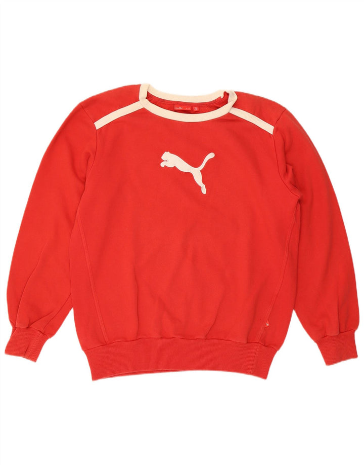 Puma Herren Grafik-Sweatshirt-Pullover, klein, rot, Farbblock