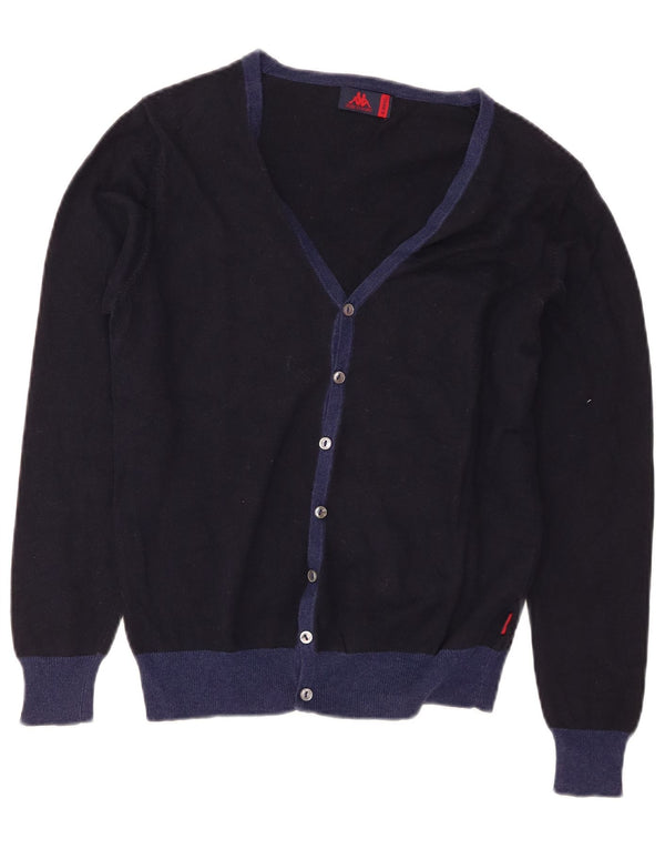 Kappa Herren-Cardigan-Pullover XS Marineblau Colourblock-Baumwolle