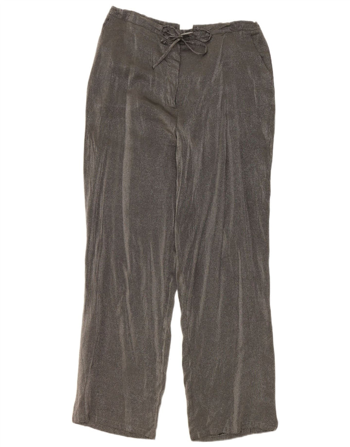 Marks & Spencer Damen Gerade Freizeithose W32 L30 Graue Viskose
