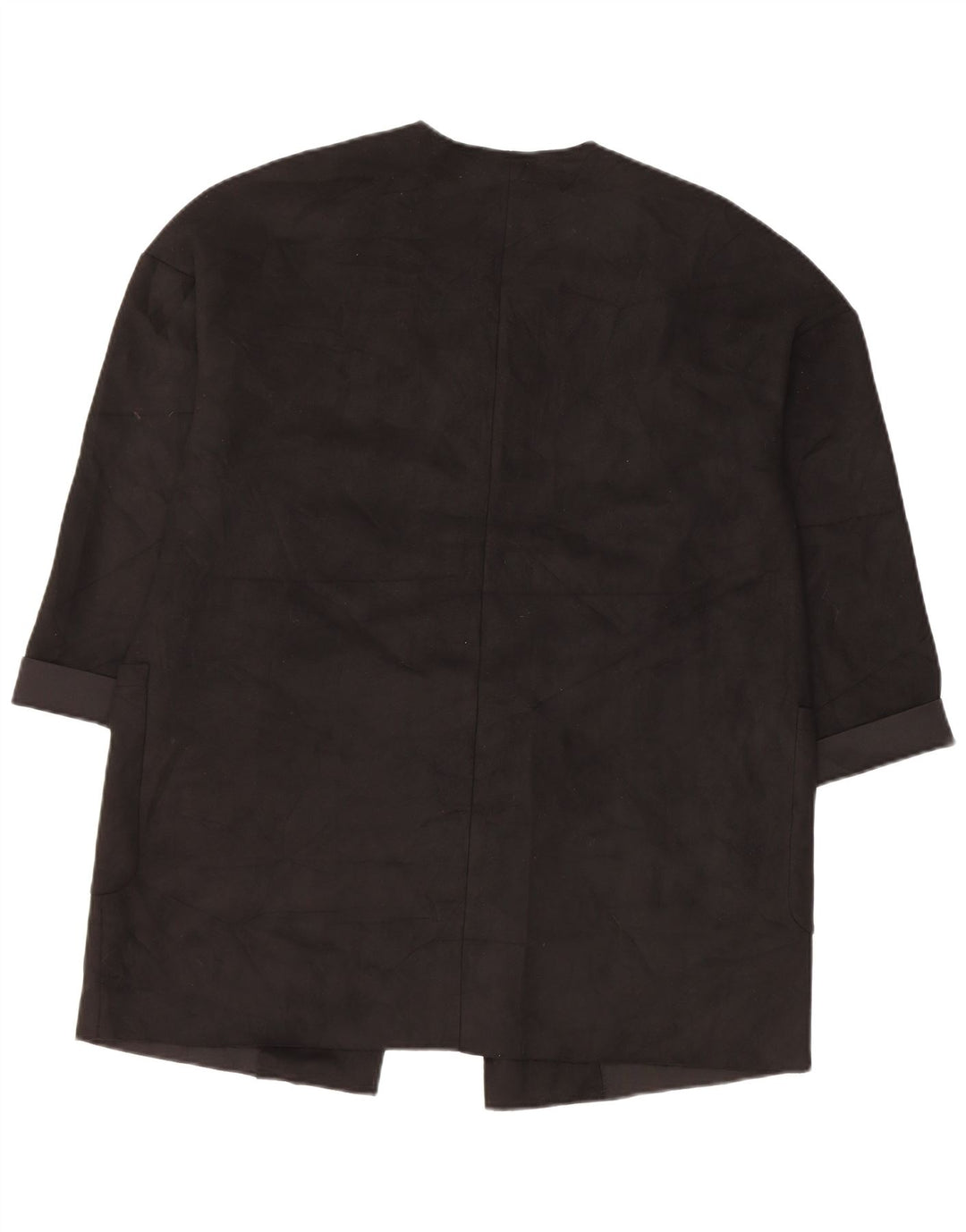 Zara Damen-Blazer, übergroß, 3/4-Ärmel, offen, Gr. 6, XS, Schwarz, Polyester