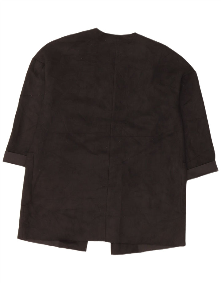 Zara Damen-Blazer, übergroß, 3/4-Ärmel, offen, Gr. 6, XS, Schwarz, Polyester