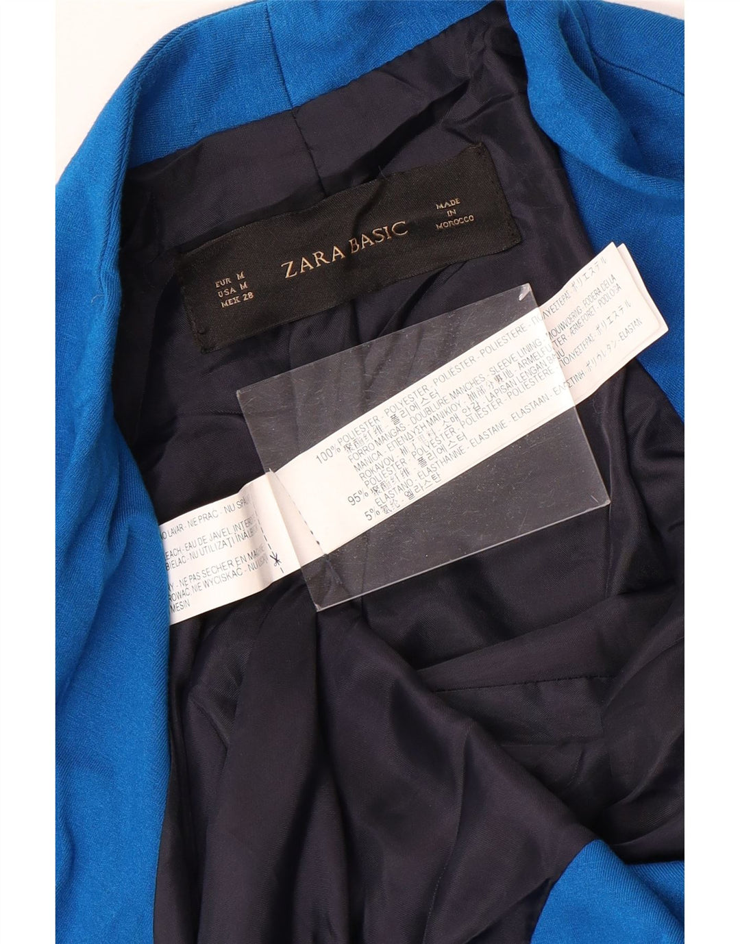 Offene Blazerjacke für Damen von Zara, UK 12, Mittelblau, Polyester