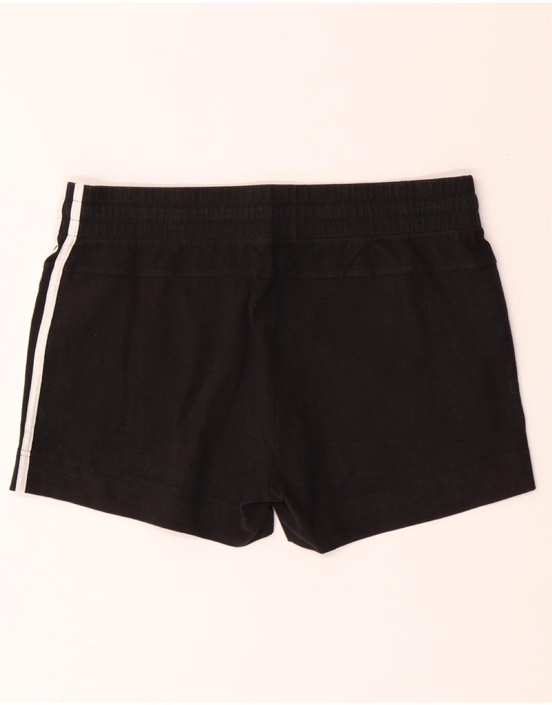 ADIDAS Damen Sportshorts UK 12/14 Mittelschwarze Baumwolle