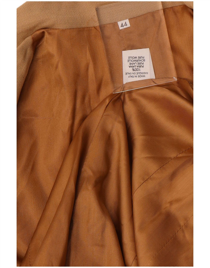 Vintage Damen Longline 4-Knopf-Blazerjacke IT 44 Mittelbeige