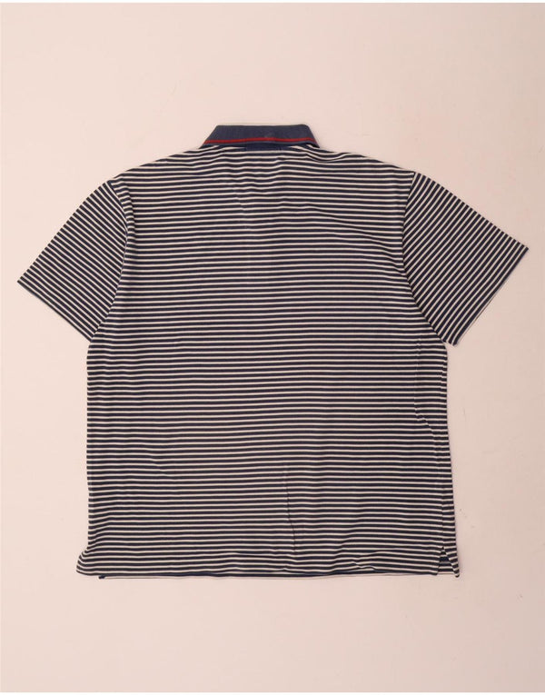 Fred Perry Herren-Poloshirt XL, marineblau, gestreift, Baumwolle