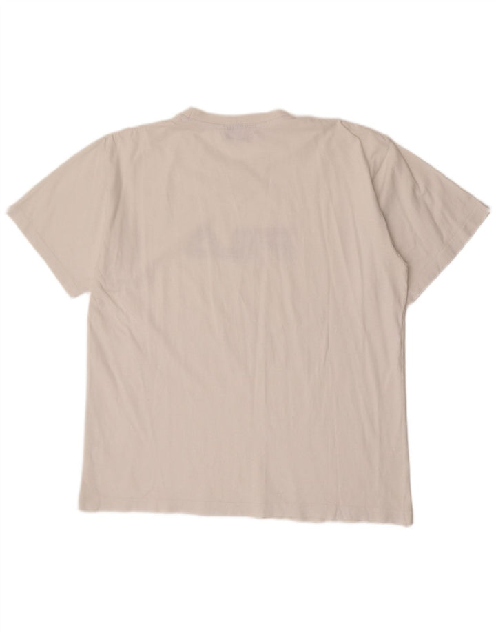 Fila Herren T-Shirt mit Grafik, Größe L, Weiß