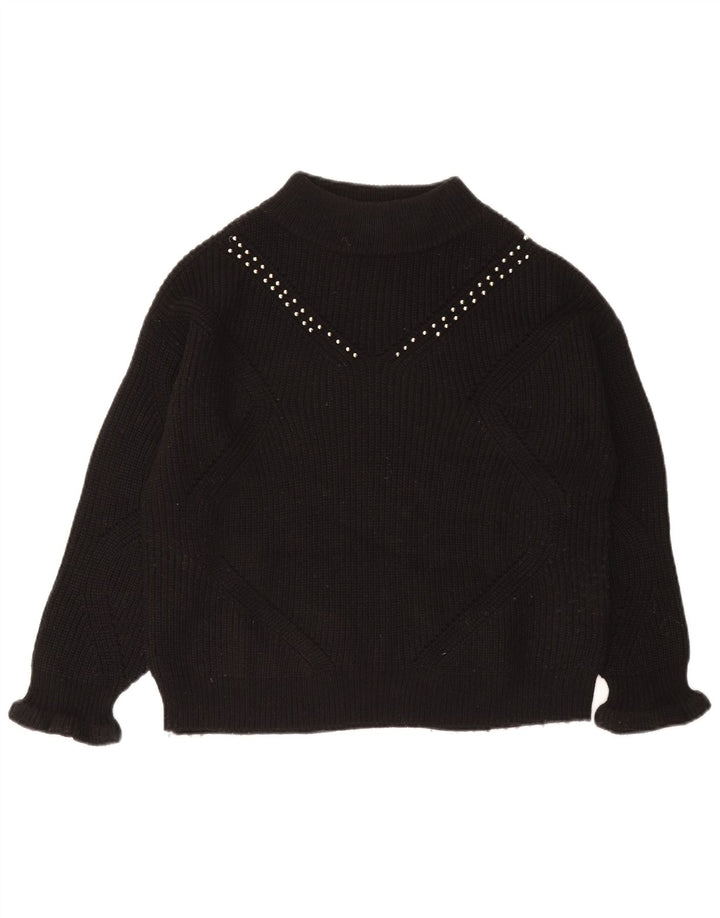Guess Damen-Pullover mit Rollkragen, übergroß, Gr. 10, Größe S, Schwarz, Acryl