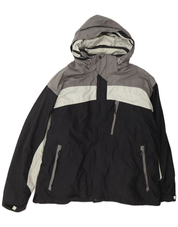 Columbia Herren Omni-Tech Kapuzen-Skijacke UK 44 2XL Schwarz Farbblock