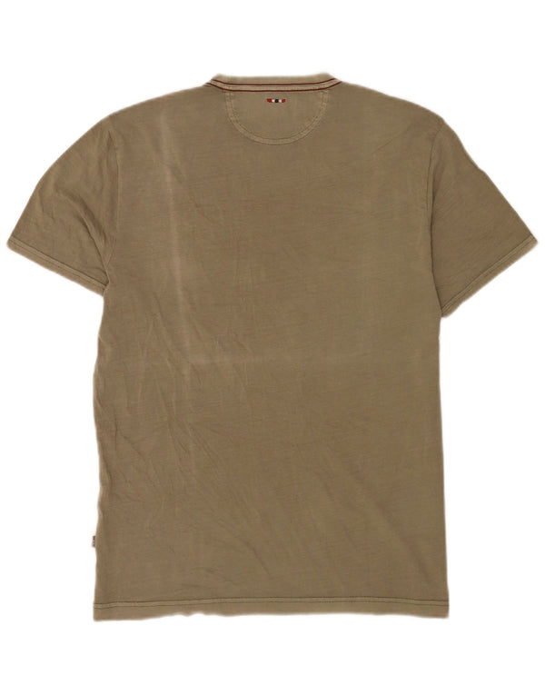 Napapijri Herren Geographic Graphic T-Shirt Top Medium Khaki