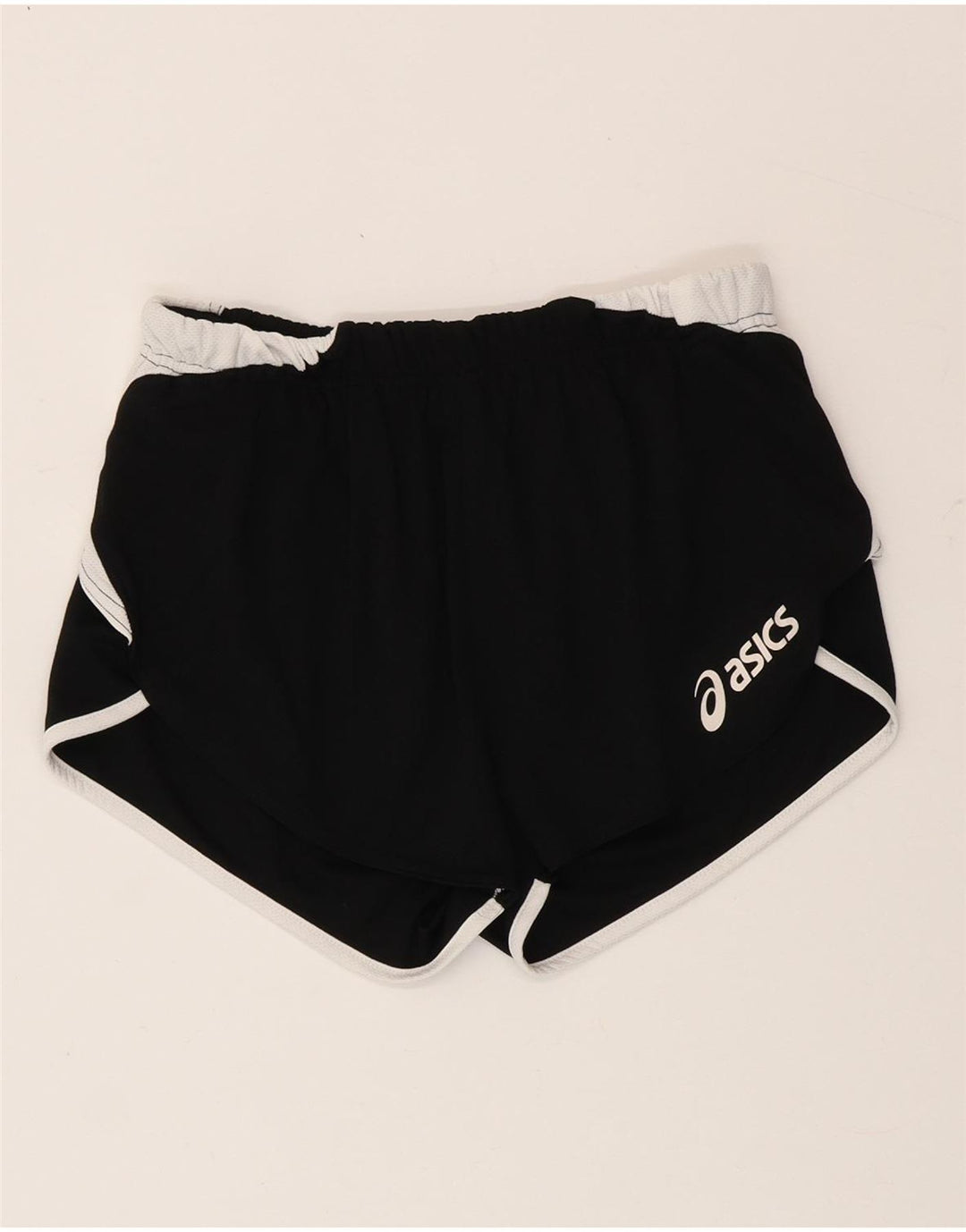 Asics Damen Sportshorts UK 8 Small Schwarz Colourblock Polyester