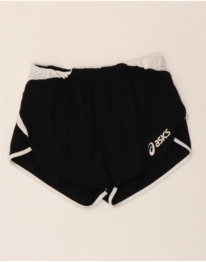 Asics Damen Sportshorts UK 8 Small Schwarz Colourblock Polyester