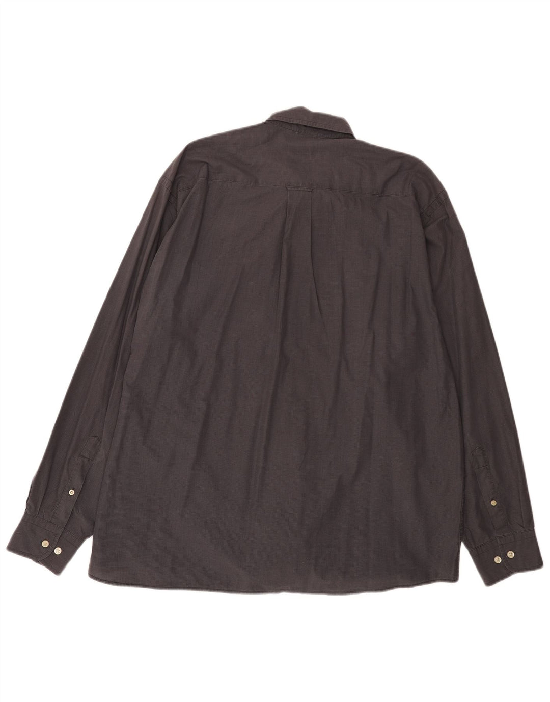 Nautica Herrenhemd XL, graue Gingham-Baumwolle