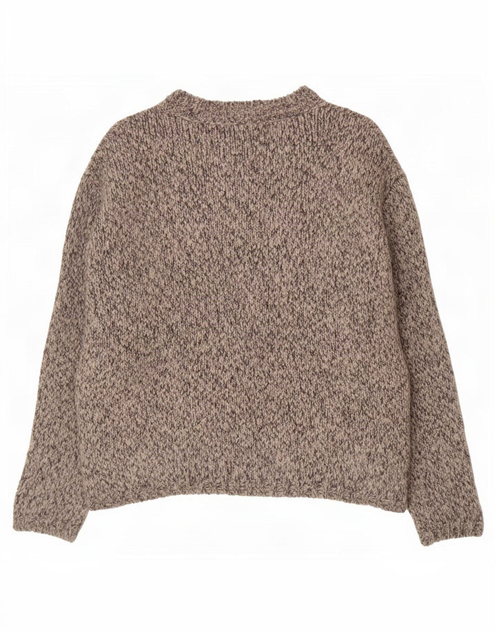 Marks & Spencer Damen-Pullover mit U-Boot-Ausschnitt, UK 14, Mittelgrau meliert