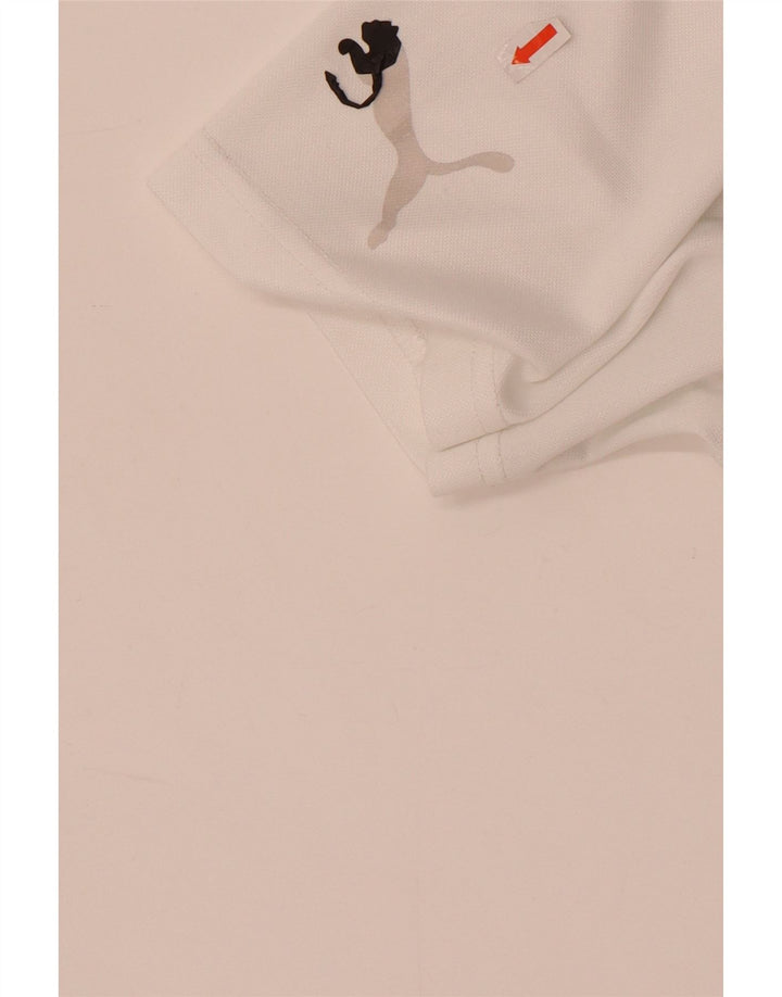 Puma Herren Grafik-T-Shirt-Oberteil Mittelweißes Polyester