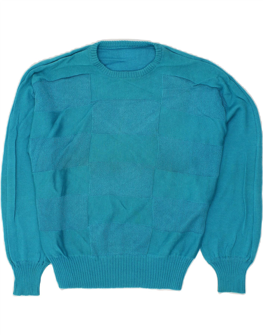 VINTAGE Womens Oversized Crew Neck Jumper Sweater UK 18 XL Blue Vintage Vintage and Second-Hand Vintage from Messina Hembry 
