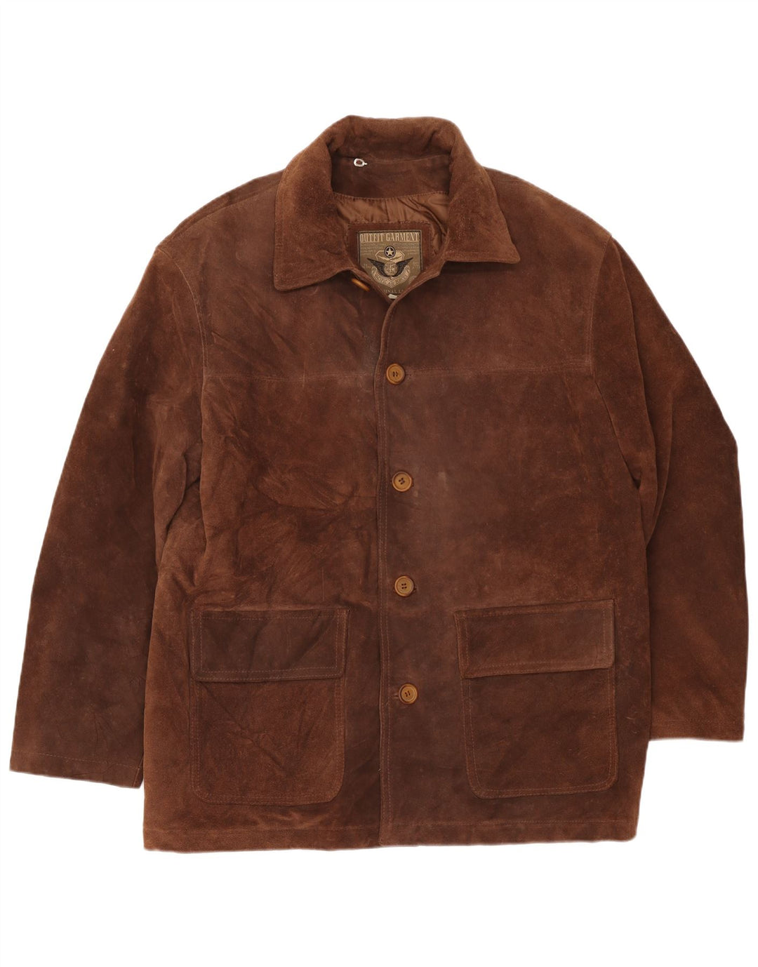 Pacific Air Forces Herren Wildlederjacke IT 54 2XL Braunes Leder
