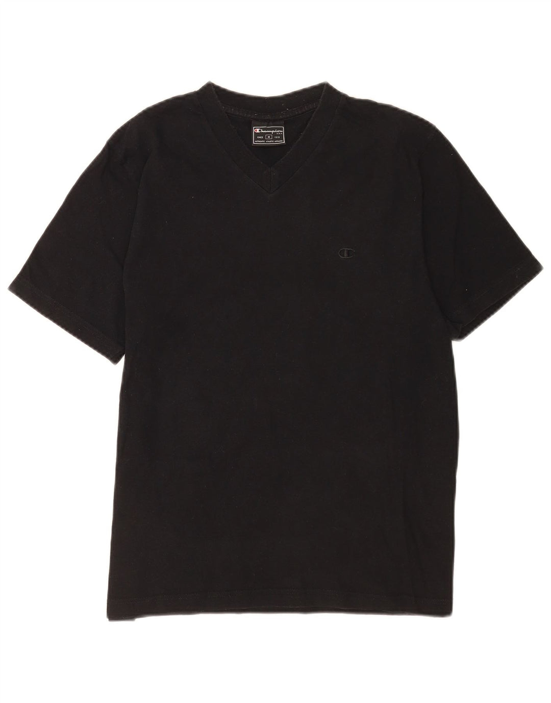 Champion Herren T-Shirt Top Medium Schwarz Baumwolle