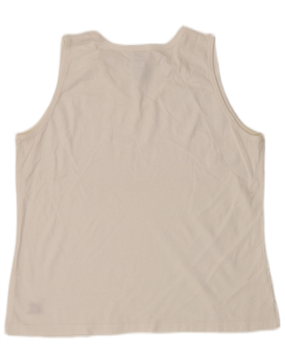 RUSSELL ATHLETIC Damen-Trägershirt UK 16 Large Weiße Baumwolle