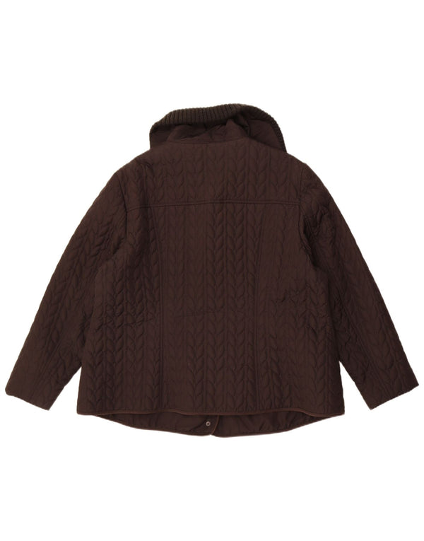 Monsoon Damen Steppjacke UK 22 3XL Schwarz Polyester