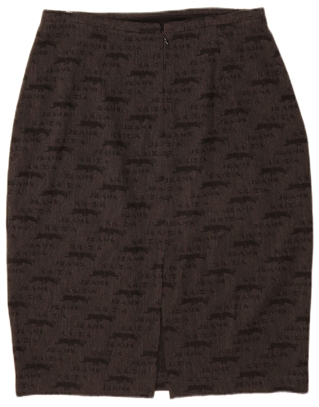 KRIZIA JEANS Grafischer Bleistiftrock für Damen, UK 12, Mittel W28, Grau