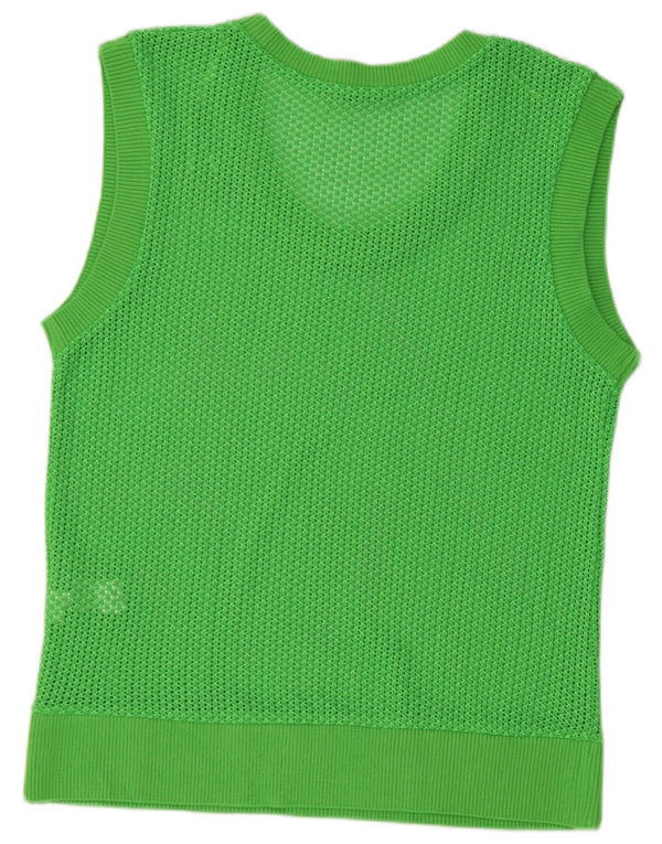Zara Damen Weste Tank Top UK 14 Mittelgrüne Baumwolle