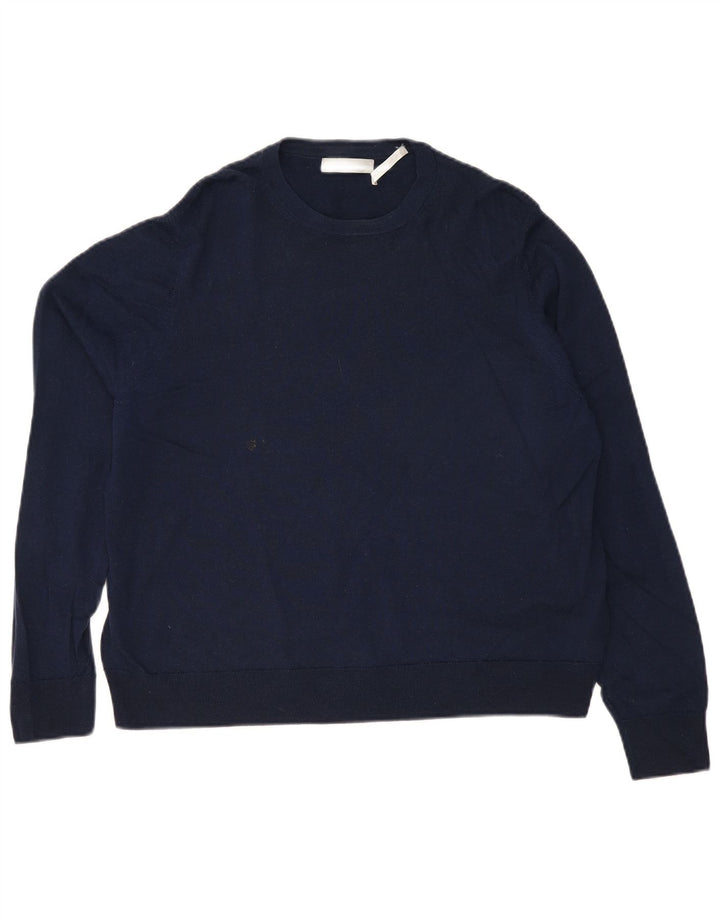 Marks & Spencer Damen-Pullover mit Rundhalsausschnitt, UK 20 2XL, Marineblau