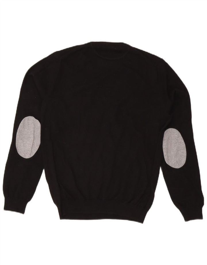 Sun68 Herren-Pullover mit Rundhalsausschnitt, mittelschwarze Wolle