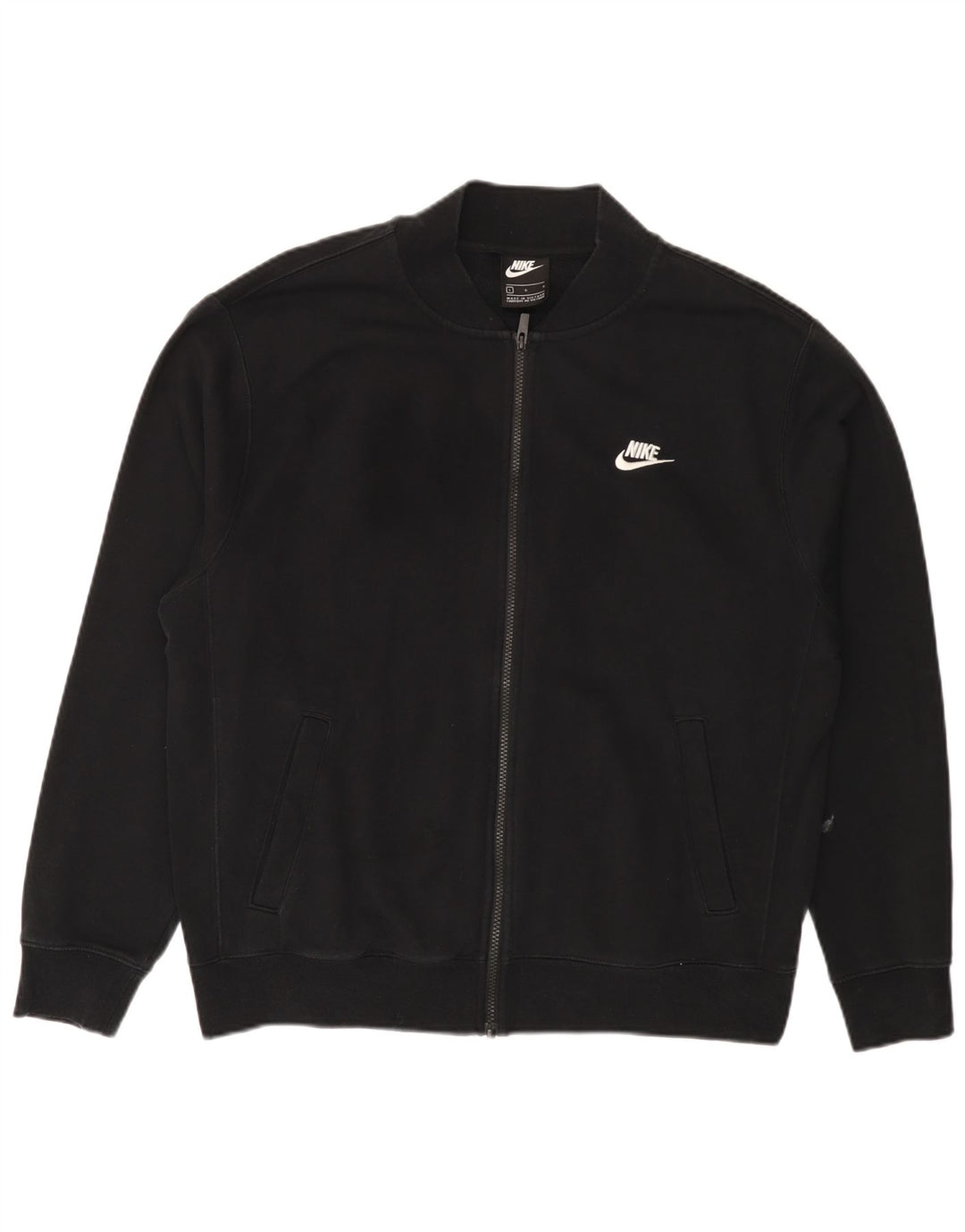 Nike Herren-Trainingsanzugoberteil, große schwarze Baumwolle