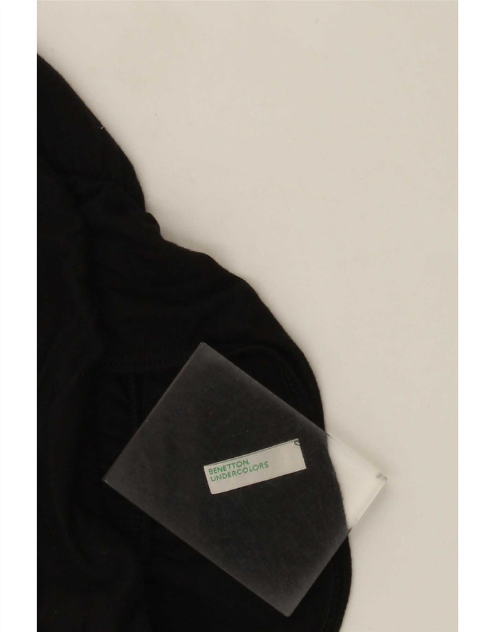 Benetton Damen Crop Trägerloses Top UK 8 Small Schwarz