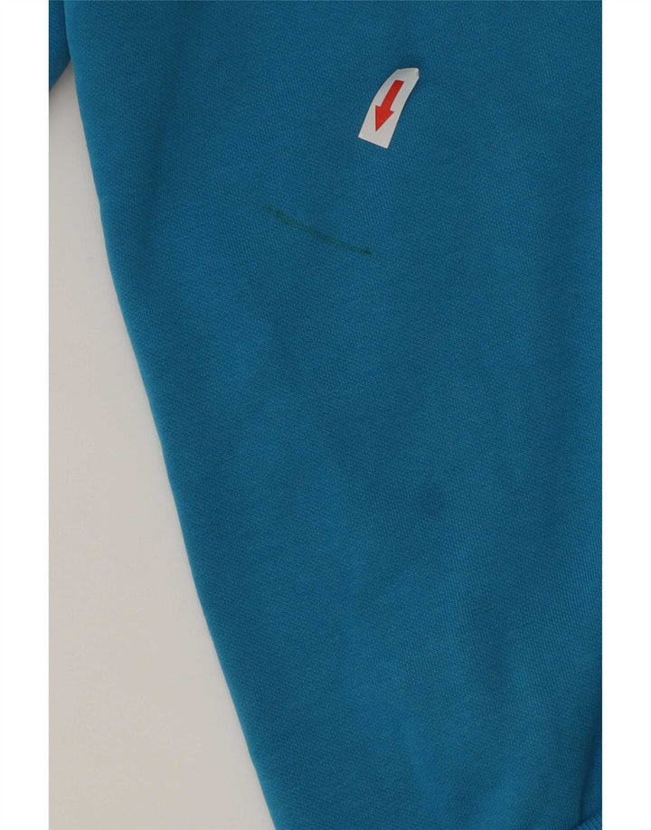 Puma Herren-Kapuzenpullover mit grafischem Reißverschluss, mittelblaue Baumwolle
