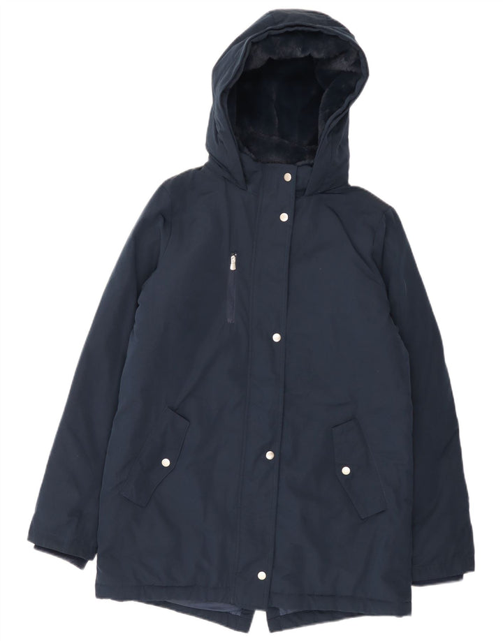 Marks & Spencer Mädchen-Parka mit Kapuze, 13–14 Jahre, Marineblau