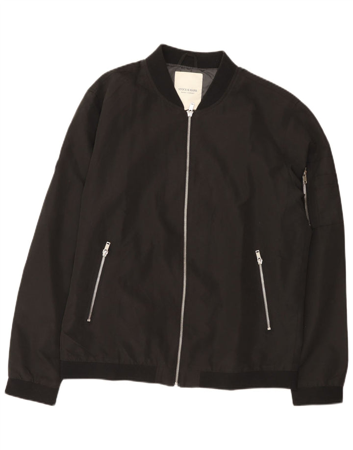 Vintage Herren Bomberjacke UK 42 XL Schwarz