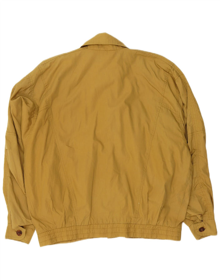 VINTAGE Mens Bomber Jacket EU 52 XL Khaki Polyester