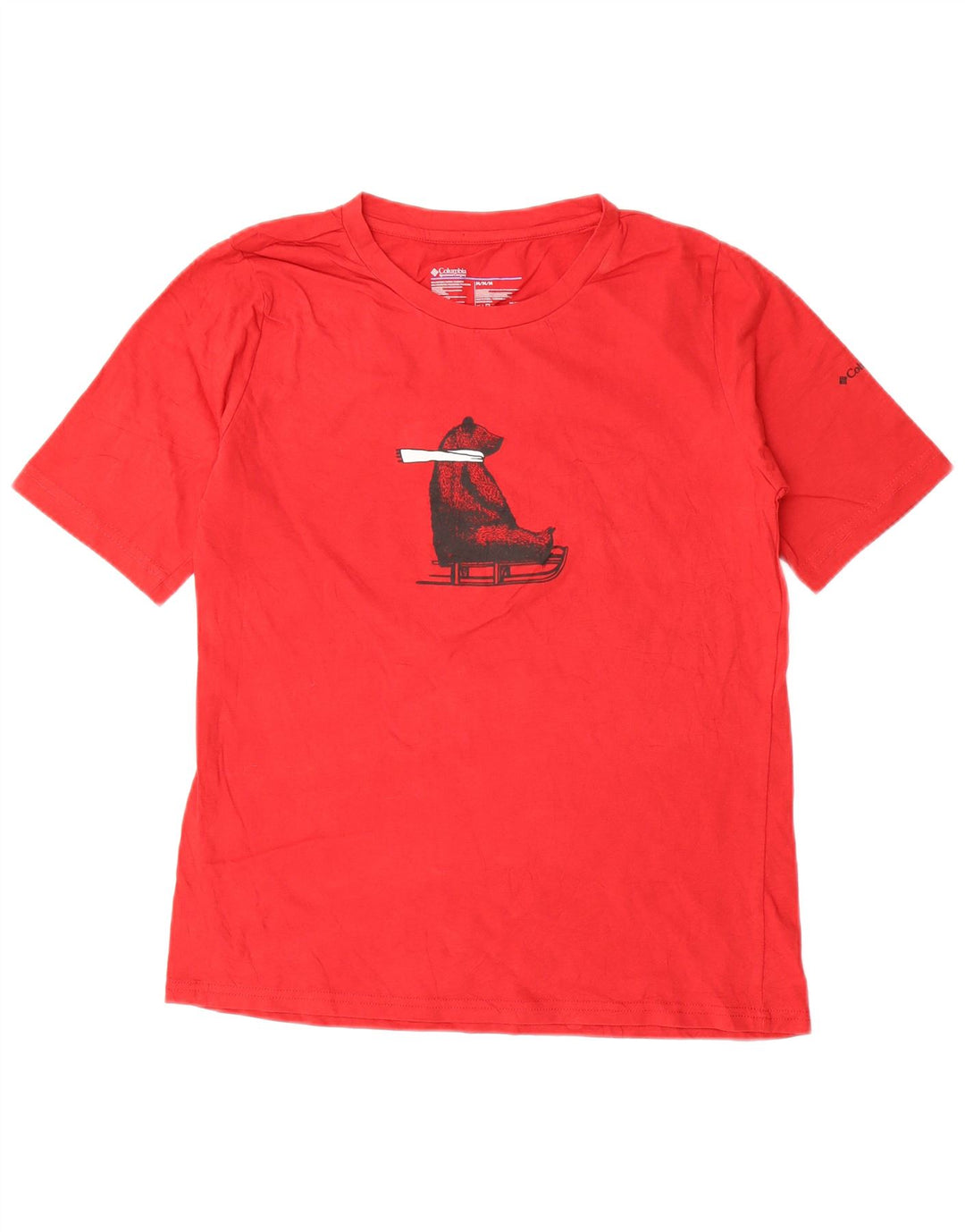 Columbia Herren-T-Shirt mit Grafik, mittelrote Baumwolle