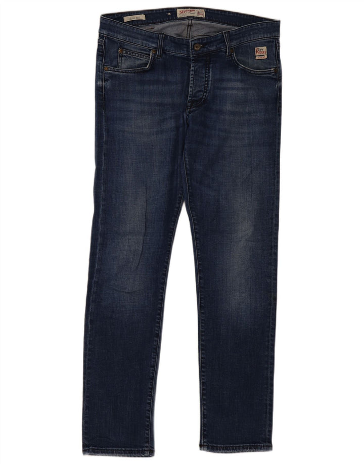 Roy Rogers Damen Slim Jeans W36 L32 Blaue Baumwolle