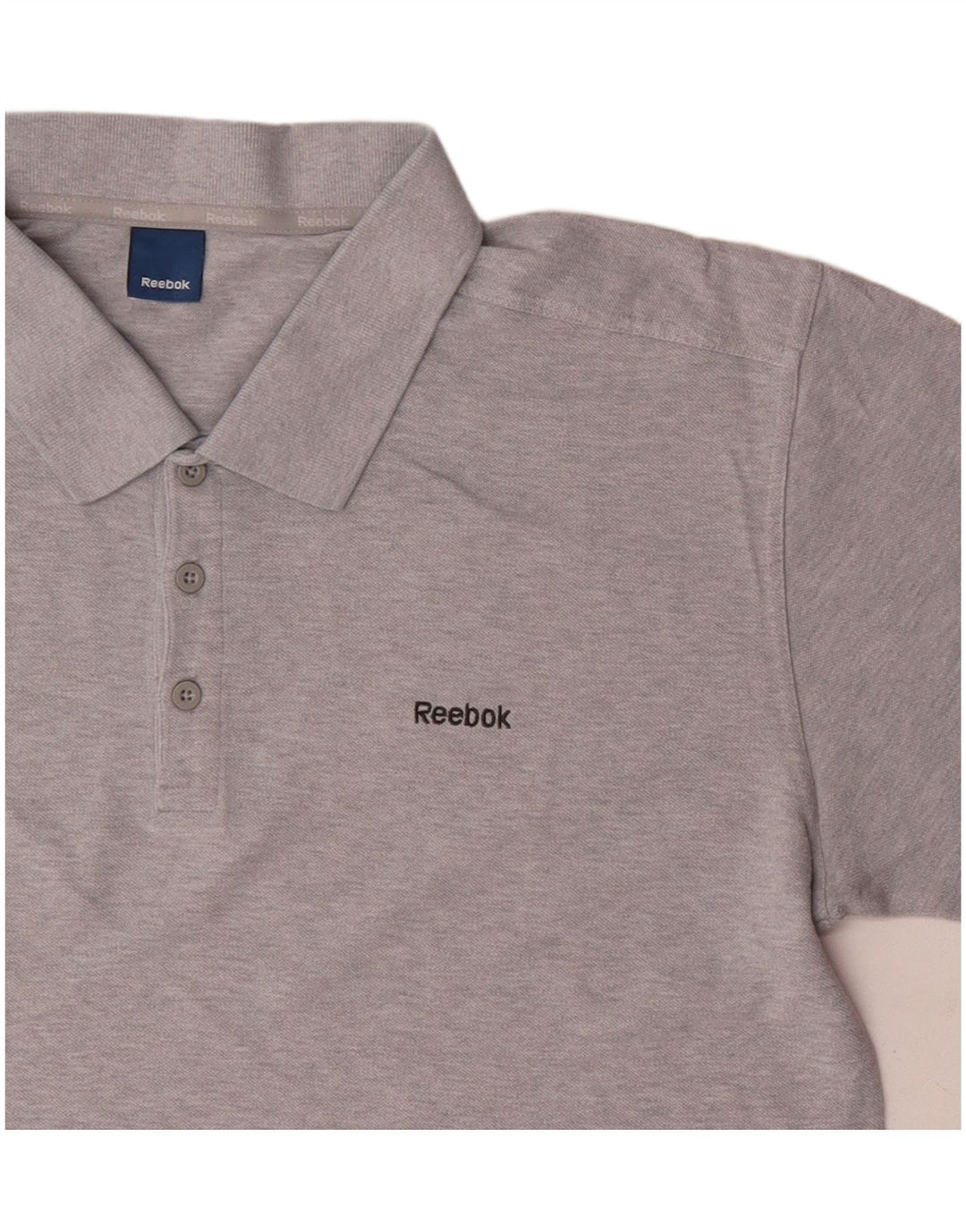Reebok Herren Poloshirt XL Grau Baumwolle