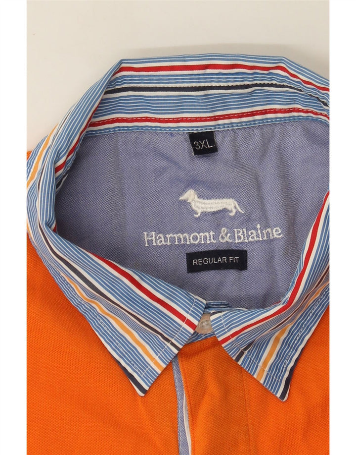 Harmont & Blaine Herren-Poloshirt mit normaler Passform, 3XL, Orange