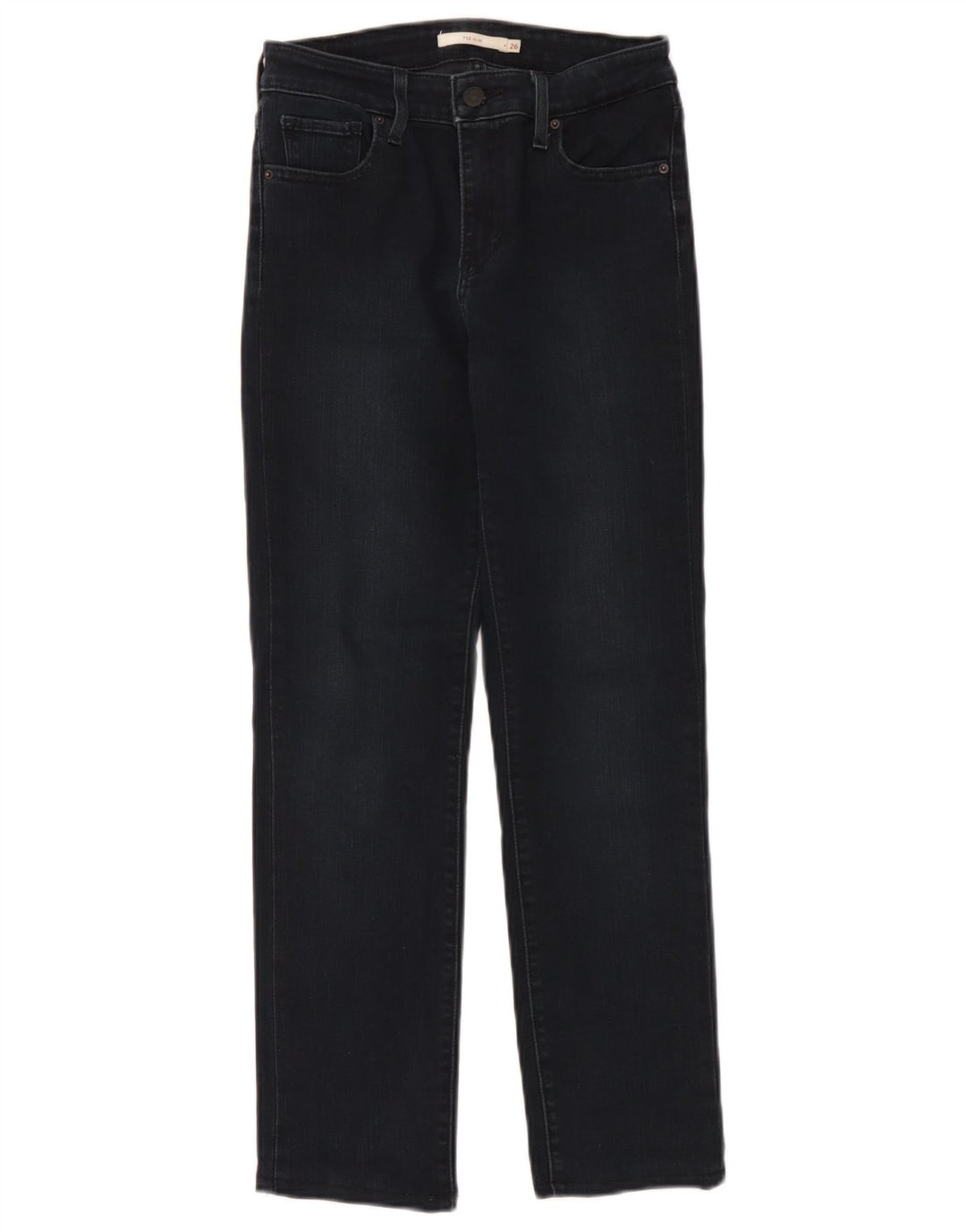 Levi's Damen 712 Slim Jeans W26 L27 Marineblaue Baumwolle