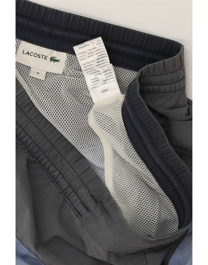Lacoste Herren-Badeshorts, mittelgroß, mehrfarbig, Colourblock-Baumwolle