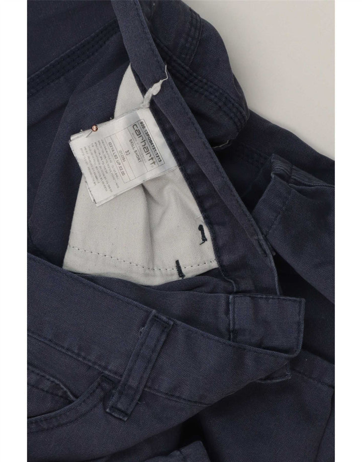 Carhartt Herren Freizeitshorts W32 Medium Navy Blue Cotton