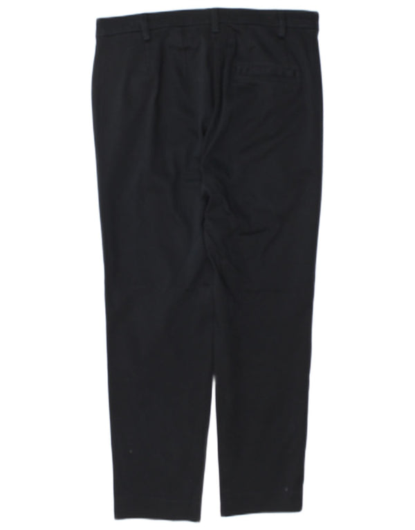 Marks & Spencer Damen Slim-Anzughose UK 12 Medium W30 L25 Schwarz Baumwolle