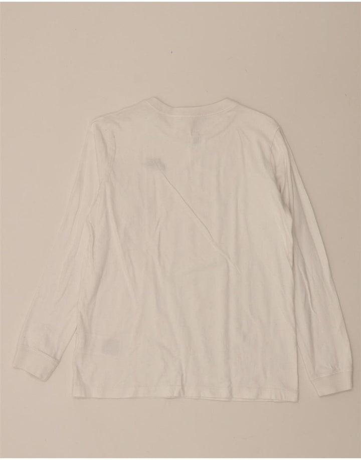 NIKE Boys Top Long Sleeve 13-14 Years XL White Cotton Vintage Nike and Second-Hand Nike from Messina Hembry 