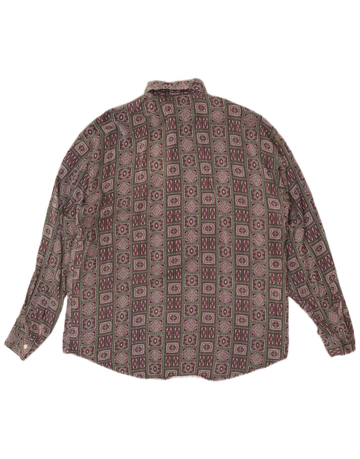 Benetton Herrenhemd, groß, mehrfarbig, geometrisch