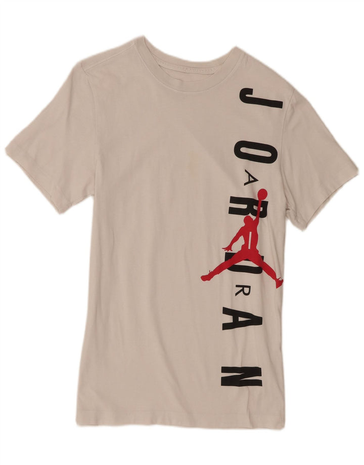Jordan Herren-T-Shirt mit Grafik, Größe S, weiße Baumwolle